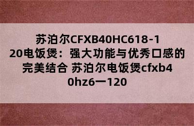 苏泊尔CFXB40HC618-120电饭煲：强大功能与优秀口感的完美结合 苏泊尔电饭煲cfxb40hz6一120